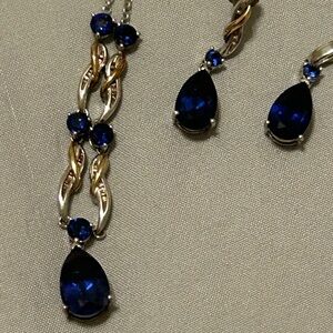 Elegant Blue and Silver Jewelry Set